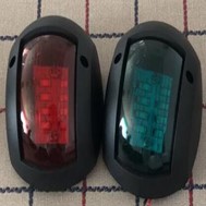 Luz Navegación Led Verde Ovalada 12/24V 90x77x43,5mm